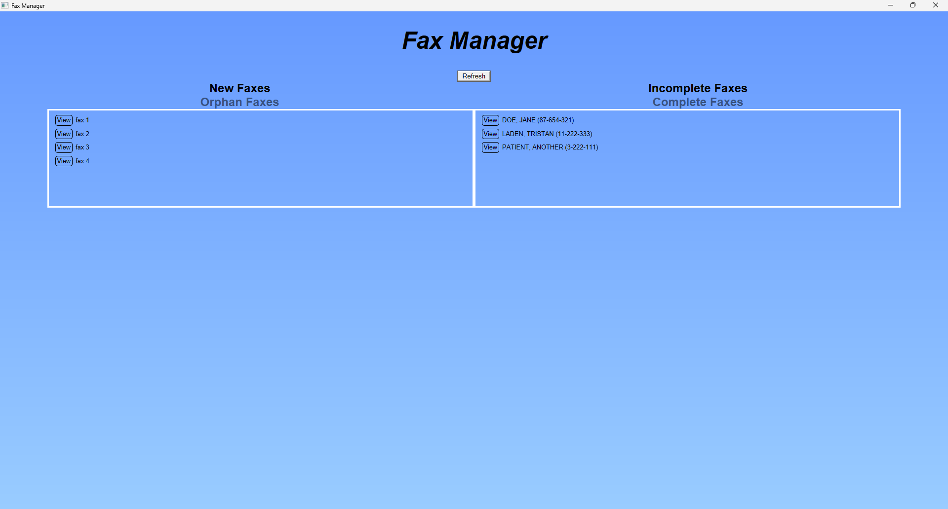 Fax Manager screenshot